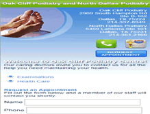 Tablet Screenshot of footdoctordallas.com